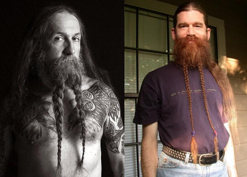 Barbe viking double tresse